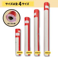 画像3: ビニール紅白幕　H600ｍｍｘW50ｍ巻 (3)