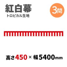 画像1: トロピカル紅白幕 H450ｍｍｘW3間 (1)