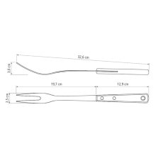 画像2: カービング(二股)フォーク(レッド・ダーク)(食洗機対応) ポリウッド 21154/170 21154/190【直送商品】 (2)