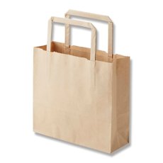 画像1: 300580 紙袋 H25チャームバッグ 18-2(平手) 未晒無地 50枚 003273270 (1)