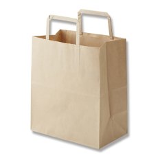 画像1: 300582 紙袋 H25チャームバッグ S2(平手) 未晒無地 50枚 003263601 (1)