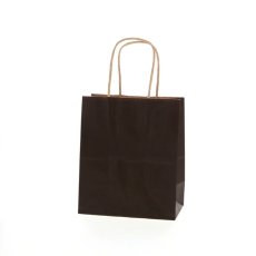 画像1: 301811 紙袋 25チャームバッグ 25CB 21-12 未晒 焦茶C 50枚 003266303 (1)