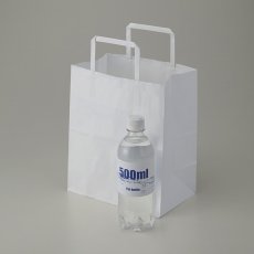 画像2: 301921 紙袋 H25チャームバッグ S2(平手) 晒白無地 50枚 003263602 (2)