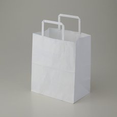 画像1: 301921 紙袋 H25チャームバッグ S2(平手) 晒白無地 50枚 003263602 (1)