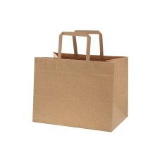 画像1: 302299 紙袋 Nフラットチャームバッグ 280-1(平手) 未晒無地 50枚  003277530 (1)