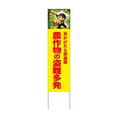画像1: 立て看板 農作物の盗難多発 なし(選べる木枠サイズ)【直送商品】 (1)