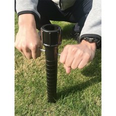 画像2: 埋め込み式のぼり用ポールスタンド 黒 No.29211 (2)